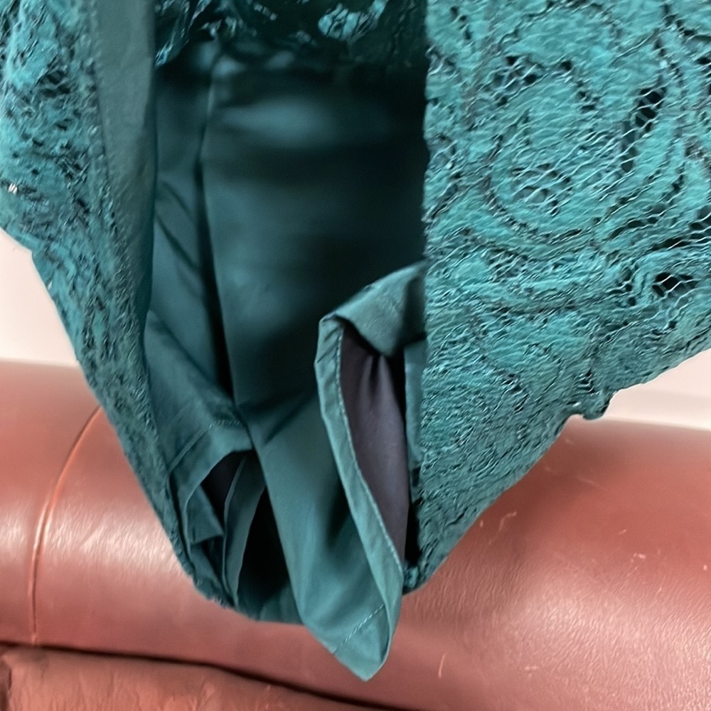 J Crew teal lace lined sheath dress , size 2, great condition! - Picture 6 of 9
